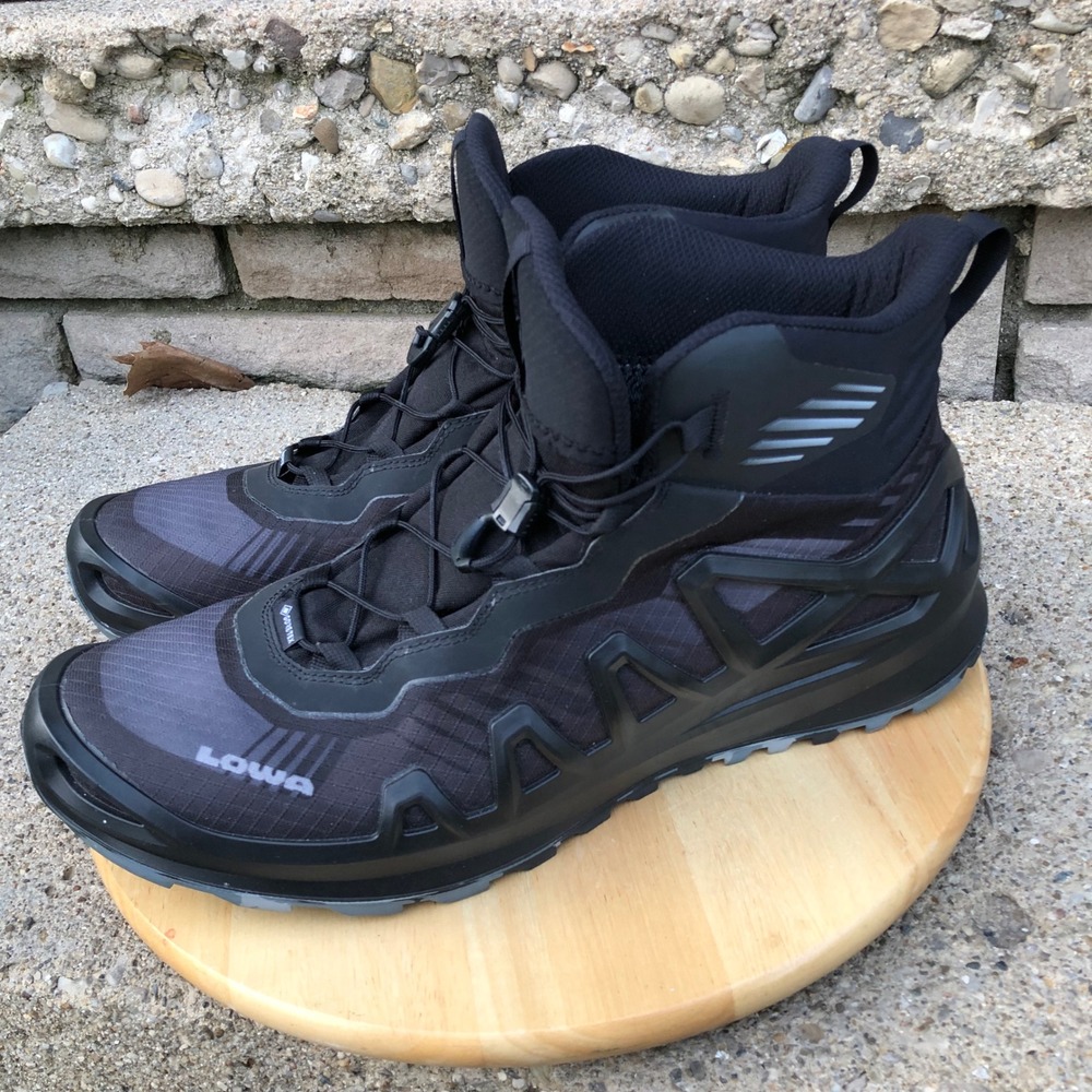 Lowa GoreTex Mid Hiking Boots Men 14 Merger GTX Black Tactical Waterproof 310430 - Picture 8 of 16